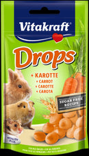 Vitakraft Drops (sárgarépa) - jutalomfalat rágcsálóknak (75g)