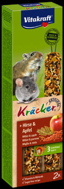 Vitakraft Kracker Dupla Rúd (köles,alma) – kiegészítő eleség kistestű rágcsálók részére (60g)