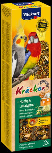 Vitakraft Kracker Dupla Rúd (méz,eukaliptusz) – kiegészítő eleség nagypapagáj részére (180g)