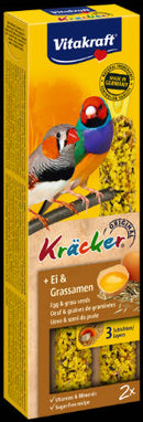 Vitakraft Kracker Dupla Rúd (tojás,fűmag) – kiegészítő eleség exoták részére (55g)