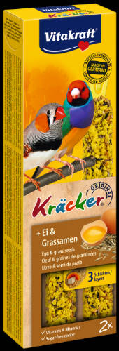 Vitakraft Kracker Dupla Rúd (tojás,fűmag) – kiegészítő eleség exoták részére (55g)