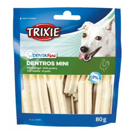 Trixie Denta Fun Dentros Whit poultry - jutalomfalat (fogtisztítós) kutyák részére (80g)
