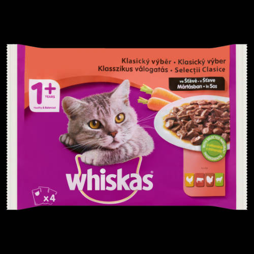 Whiskas Adult - Klasszikus válogatás - mártásban (4x100g)