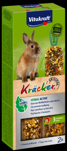 Vitakraft Kracker Dupla Rúd (Herbal Active) – kiegészítő eleség nyulak részére (112g)