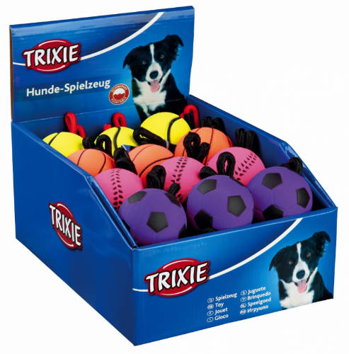Trixie Ball on a Rope - habszivacs játék (labda kötéllel) kutyák részére (Ø6/30cm)