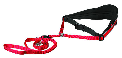 Trixie Waist Belt - futópóráz - piros/fekete - (70-120cm/12cm
