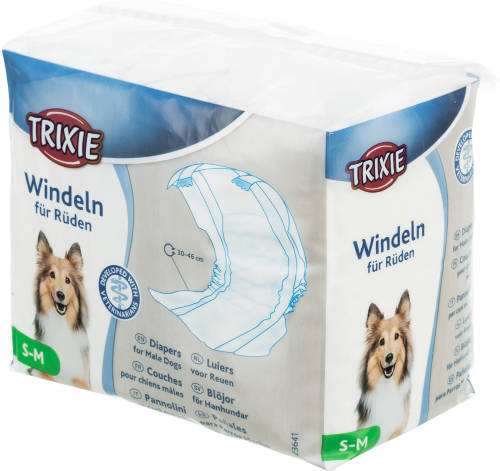 Trixie Diapers for Male Dogs - pelenka kan kutyák részére S-M (30x46cm) 12db