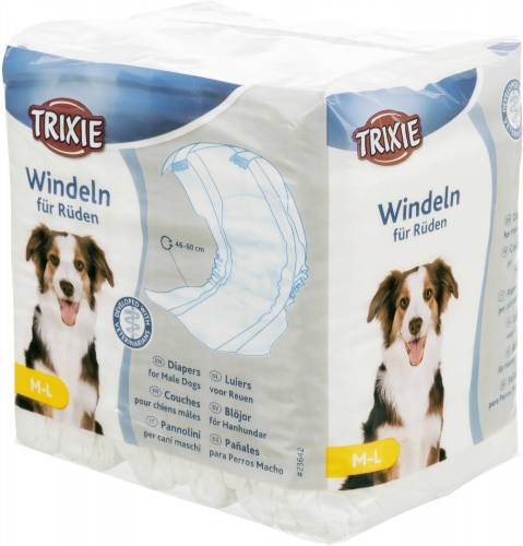Trixie Diapers for Male Dogs - pelenka kan kutyák részére M-L (46x60cm) 12db