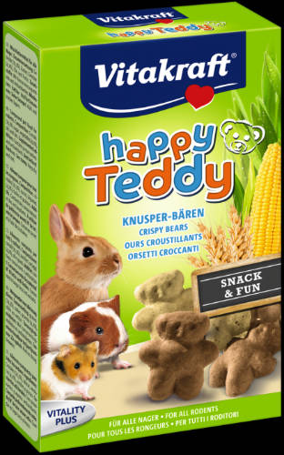 Vitakraft Happy Teddy (gabona,zöldség) - kiegészítő eleség rágcsálóknak (75g)
