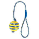 Trixie Toy with Phosphorescent Rope - natúr gumi játék (labda foszforeszkáló kötéllel) kutyák részére (Ø5/40cm)