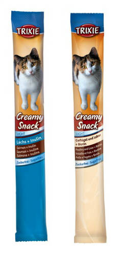 Trixie Creamy Snacks - jutalomfalat (lazac,baromfi/máj) macskák részére (6x15g)