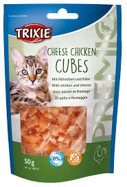 Trixie Premio Cheese Chicken Cubes - jutalomfalat (csirke,sajt) macskák részére (50g)