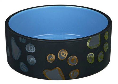 Trixie Jimmy Ceramic Bowl - kerámia tál (mintás, többféle színben) kutyák részére  (0,75l/Ø15cm)