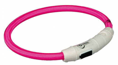 USB, vílágitó nyakpánt, L-XL, pink