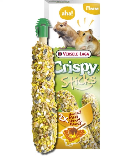 Versele-Laga Crispy Sticks Hamster, Gerbils Dupla rúd (méz) - kiegészítő eleség hörcsög és futóegerek részére (110g)