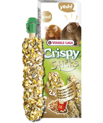 Versele-Laga Crispy Sticks Rats, Mouse Dupla rúd (popcorn,mogyoró) - kiegészítő eleség patkány és egér részére (110g)