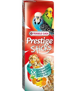 Versele Laga Prestige Sticks Dupla Rúd (Egzotikus gyümölcs) - kiegészítő eleség hullámos papagáj részére (60g)