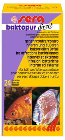 Sera Baktopur Direct - gyógyhatású készítmény díszhalak részére (24db tabletta)