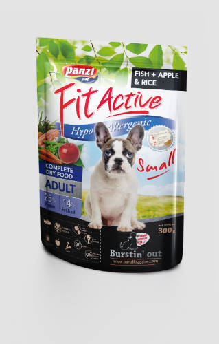 Panzi FitActive Hypoallergenic Small Fish Adult (hal,rizs,alma) száraztáp - Ételallergiás kistesű felnőtt kutyák részére (300g)