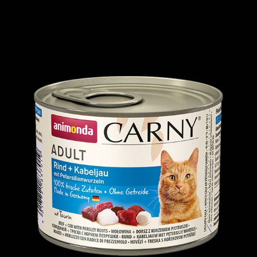 Animonda Carny Adult (tőkehal,petrezselyemgyökér) konzerv - Felnőtt macskák részére (200g)