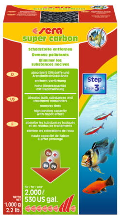 Sera Aktív Szén - akváriumi szűrőanyag (1000g)