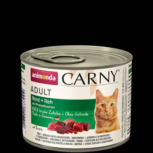 Animonda Carny Adult (marha,szarvas,áfonya) konzerv - Felnőtt macskák részére (200g)