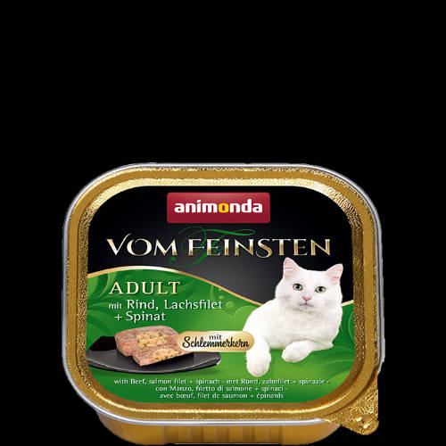 Animonda Vom Feinsten Gourmet (csirke,lazacfilé,spenót) alutálkás -Felnőtt macskák részére (100g)