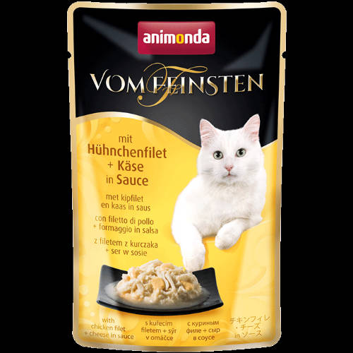 Animonda Vom Feinsten Pouch (csirkemell, sajt) alutasakos - Felnőtt macskák részére (50g) 18db
