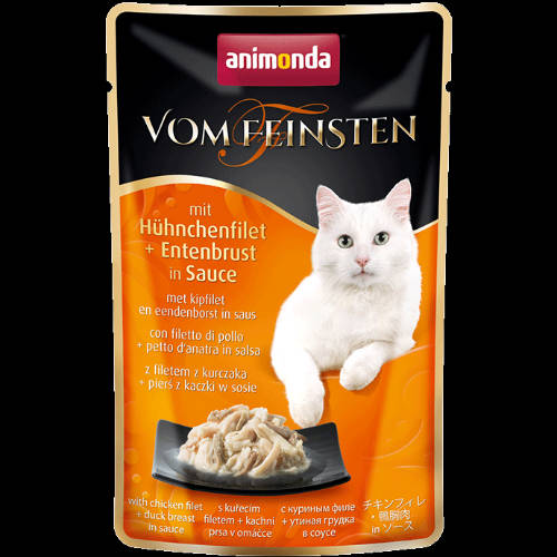 Animonda Vom Feinsten Pouch (csirkefilé,kacsamell szószban) alutasakos - Felnőtt macskák részére (50g) 18db