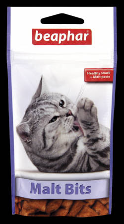 Beaphar Malt Bits - jutalomfalat (maláta krémmel) macskák részére (35g)