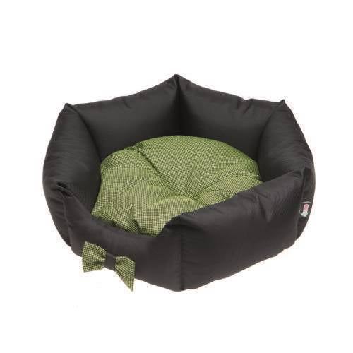 Comfy Lola Bed - peremes fekhely (fekete,zöld) kutyák részére (50x50x20cm)