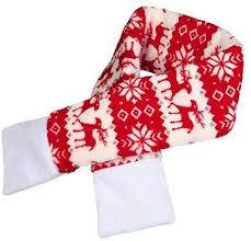 Trixie Xmas Schal - plüss sál (piros,mintás) kutyák részére (L) 90cm