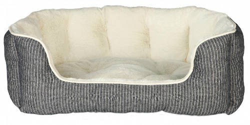 Trixie Bed Davin - szögletes, peremes ágy (szürke/krém) kisállatok részére (50x40cm)