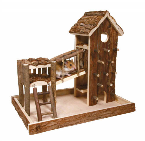 Trixie Birger Playground - Fából készült játszótér egerek és hörcsögök részére (36x33x26cm)