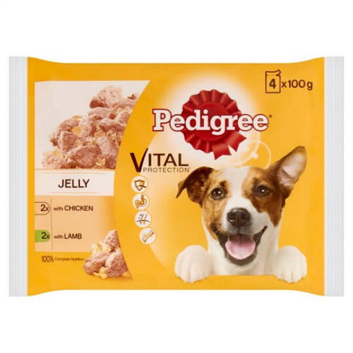 Pedigree Adult alutasakos eledel - csirke- bárányhússal - aszpikban (4x100g)