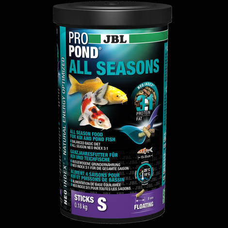 JBL ProPond All Seasons Small - Granulált főtáplálék tavi díszhaklak részére (S) 0,18kg/1l
