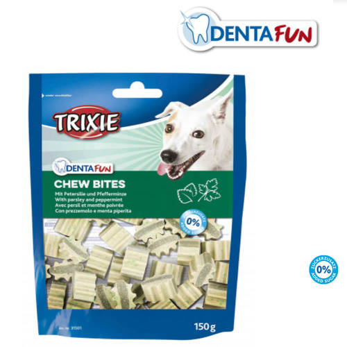 Trixie Denta Fun Chew Bites - jutalomfalat (petrezselyem,borsmentával) kutyák rlészére (150g)