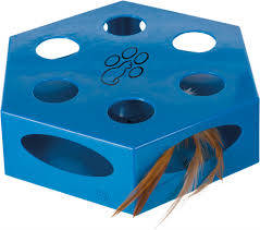 Trixie Turning Feather - játék (kék) macskák részére (ø22cm)