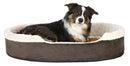Trixie Cosma Bed - ovális, peremes fekhely (barna/bézs) kutyák részére (70x50cm)