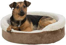Trixie Cosma Bed - kerek,peremes fekhely (barna,bézs) kutyák részére (100x75cm)