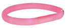 trixie 12688 villogó nyakörv USB, L-XL, 70cm/18mm, rózsaszín