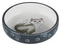 Trixie Ceramic Bowl - kerámia tál (fehér, mintás) macskák részére (0,3l /Ø15cm)