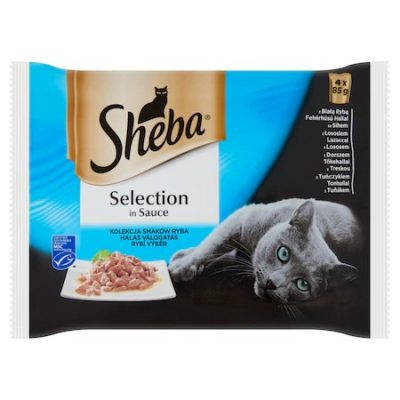Sheba Adult Alutasakos - nedves eledel (Halas válogatás)  - szószban (4x85g)