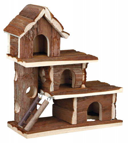 Trixie Tammo Ház - Fából készült odú hörcsögök és egerek részére (25x30x12cm)