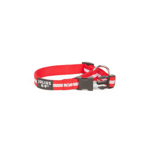 Julius-K9 IDC Collar - nyakörv (piros,foszforeszkáló) kutyák részére (19mm/27-42cm)