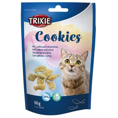 Trixie Cookies - jutalomfalat (lazac,macskamenta) macskák részére (50g)