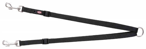 Trixie Premium Coupler - páros póráz - fekete - (XS-M) 40-70cm/15mm