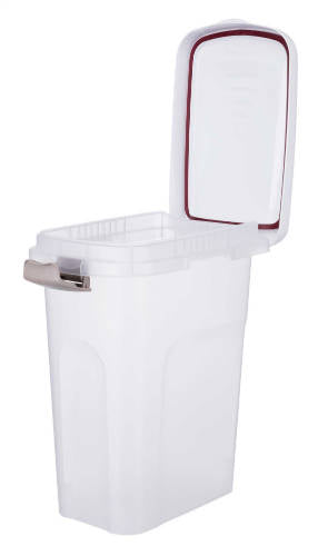 Trixie Plastic Barrel - műanyag táptartó (átlátszó/fehér) 15liter (22×41x33cm)