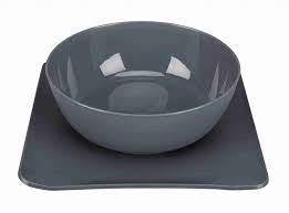 trixie 24933 Yummynator csúszásmentes tál, 1.4l /24×24 cm, grey/grey