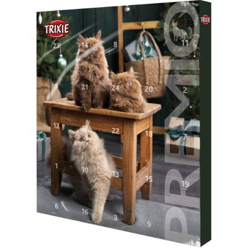Trixie Xmas PREMIO Advent Calendar for Cats - jutalomfalat (több féle) macskák részére (24x16g)